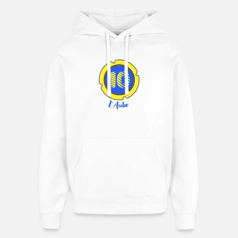 Logo département de l'Aube 10 - Sweat à capuche unisexe Stanley/Stella Oversized - blanc
