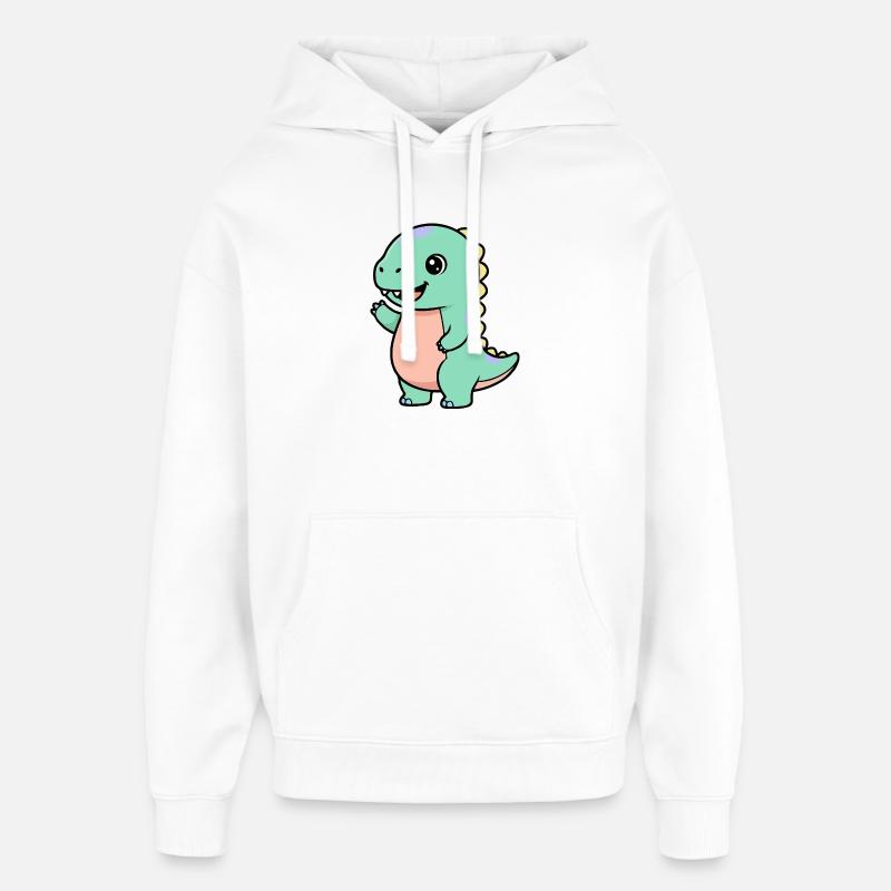Doux petit dragon - Sweat à capuche unisexe Stanley/Stella Oversized - blanc