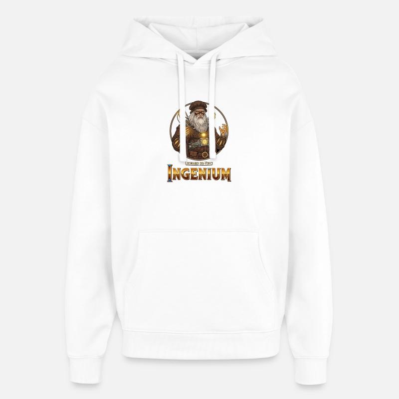 Ingenium Leonardo: Steampunk-Zauberer - Oversized Unisex Hoodie von Stanley/Stella - Weiß