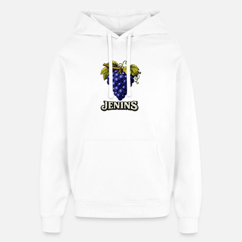 Raisins de Jénine, Suisse - Sweat à capuche unisexe Stanley/Stella Oversized - blanc