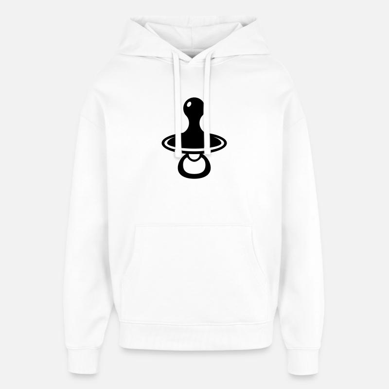 Tétine enfant bébé  - Sweat à capuche unisexe Stanley/Stella Oversized - blanc