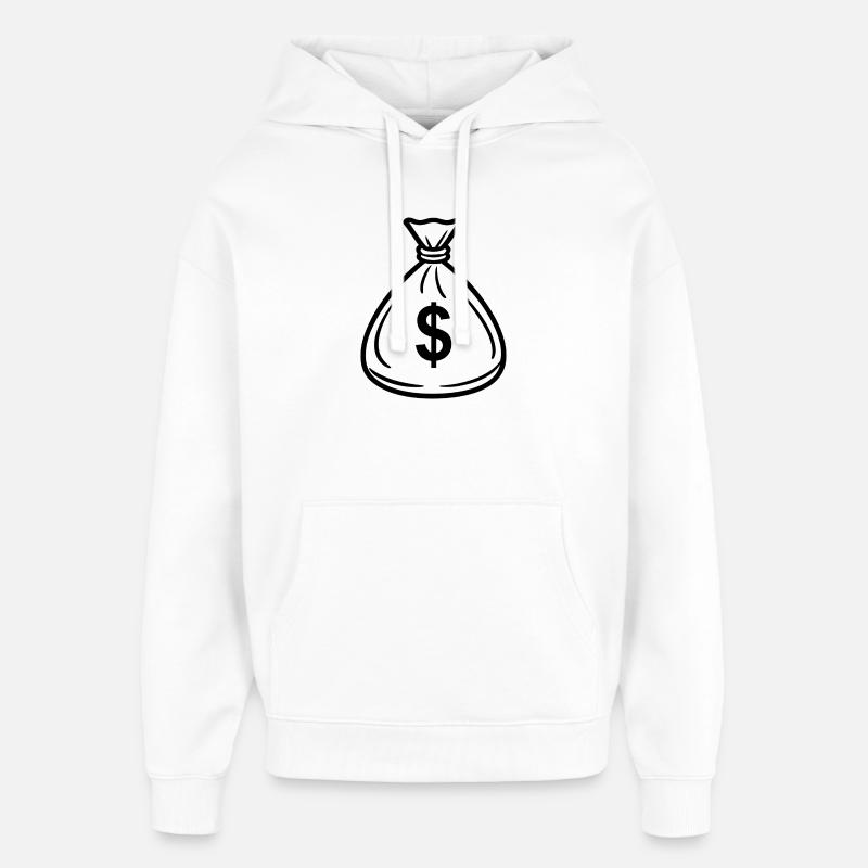 Sac à argent - Sweat à capuche unisexe Stanley/Stella Oversized - blanc