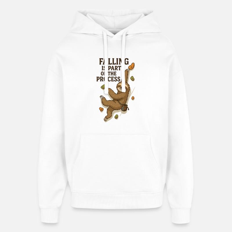 Blocco con la brazia – Cadere fa parte del processo - Stanley/Stella Oversized Felpa con cappuccio unisex - bianco