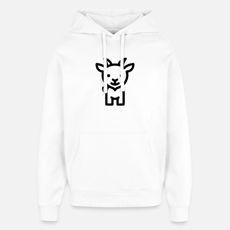 chèvre - Sweat à capuche unisexe Stanley/Stella Oversized - blanc