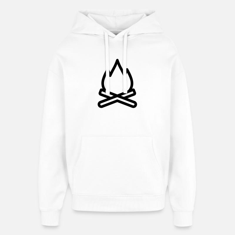 feu de camp - Sweat à capuche unisexe Stanley/Stella Oversized - blanc