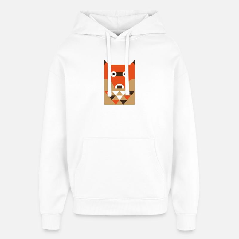 Volpe - Stanley/Stella Oversized Felpa con cappuccio unisex - bianco