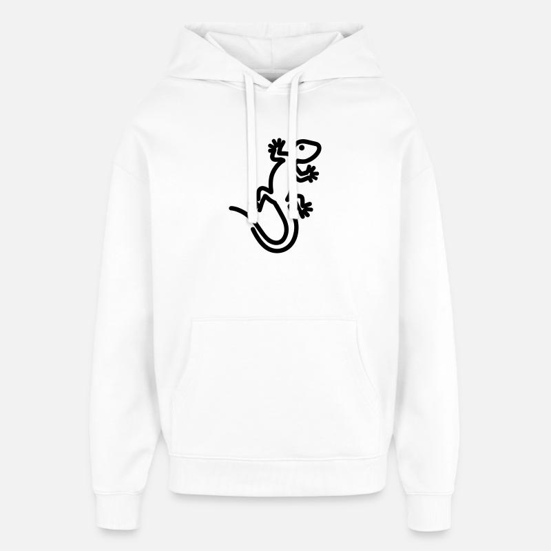 lézard - Sweat à capuche unisexe Stanley/Stella Oversized - blanc