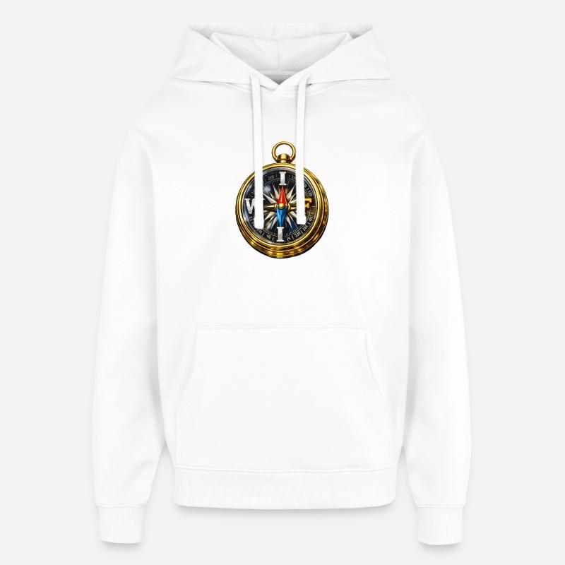 Compass mit WLAN - Oversized Unisex Hoodie von Stanley/Stella - Weiß