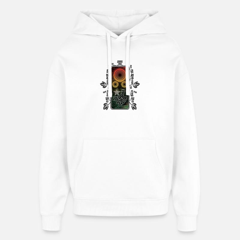 Brillance du système de son reggae - Sweat à capuche unisexe Stanley/Stella Oversized - blanc