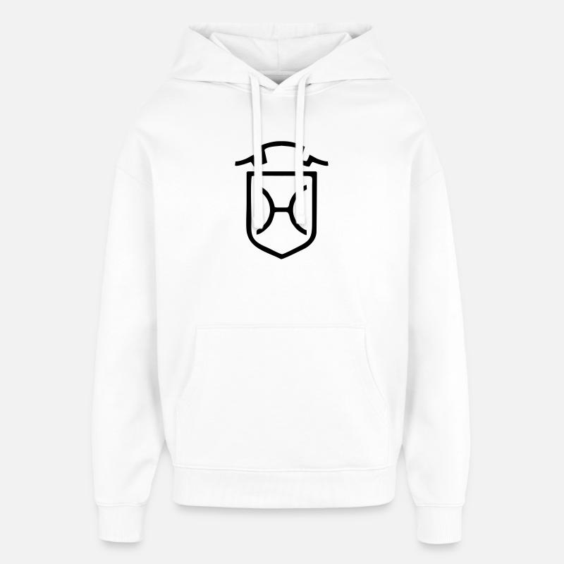 Holsteiner Pferd - Oversized Unisex Hoodie von Stanley/Stella - Weiß