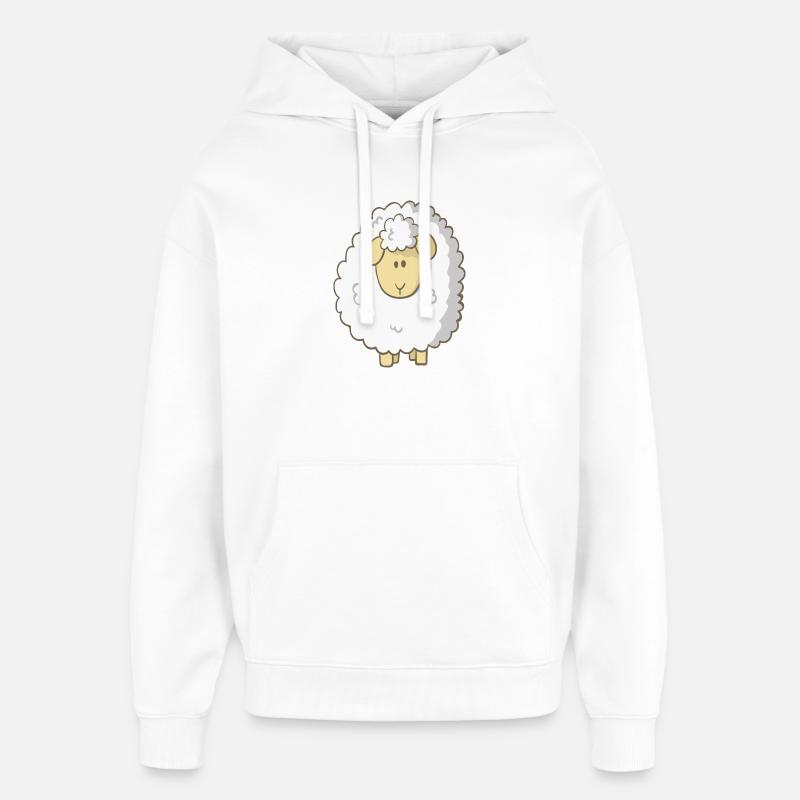 Mouton - Sweat à capuche unisexe Stanley/Stella Oversized - blanc