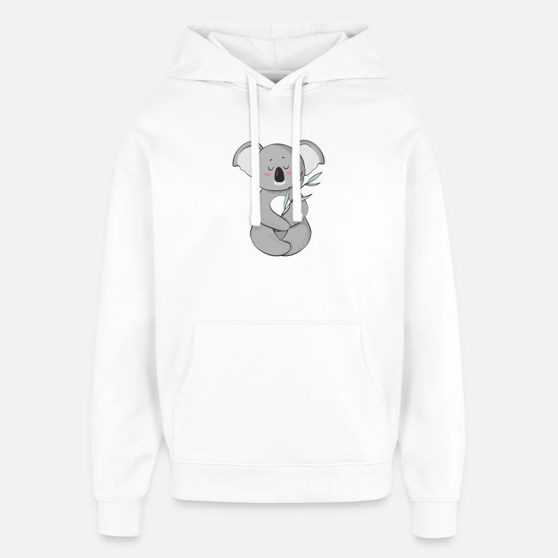 koala - Oversized Unisex Hoodie by Stanley/Stella - white