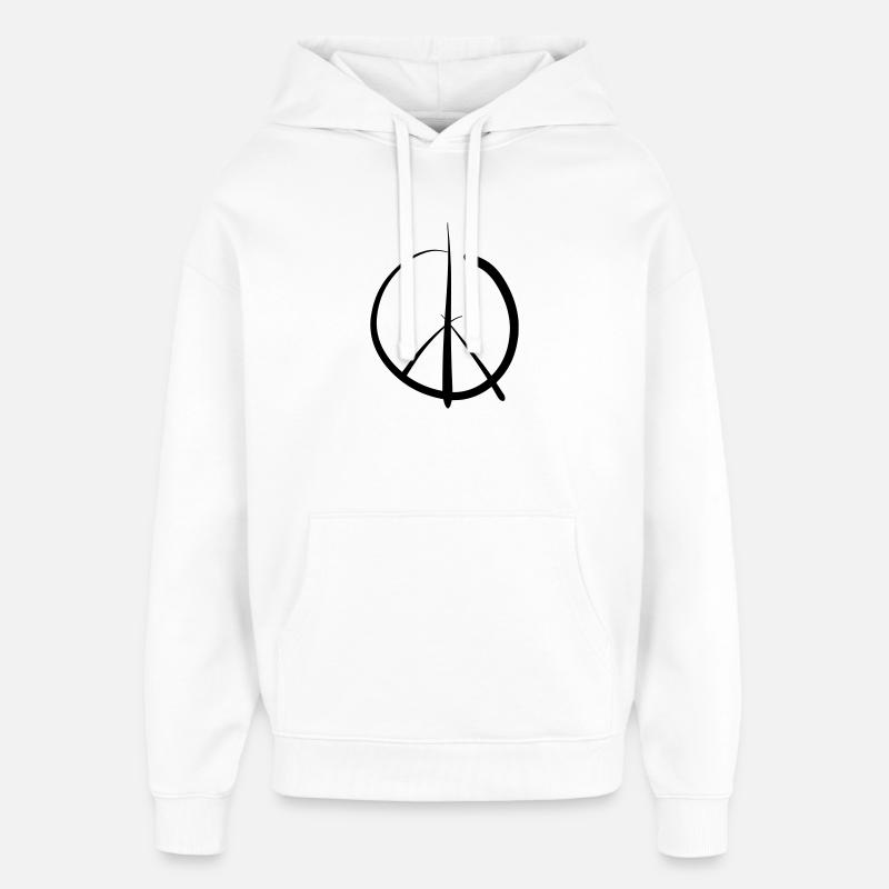 Peace - Sweat à capuche unisexe Stanley/Stella Oversized - blanc