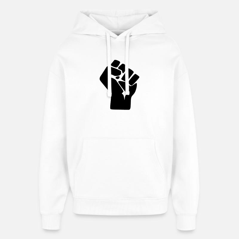 poing - Sweat à capuche unisexe Stanley/Stella Oversized - blanc