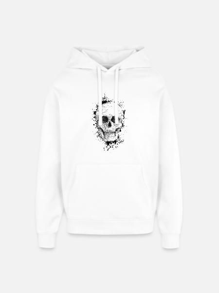 Crâne - Sweat à capuche unisexe Stanley/Stella Oversized - blanc