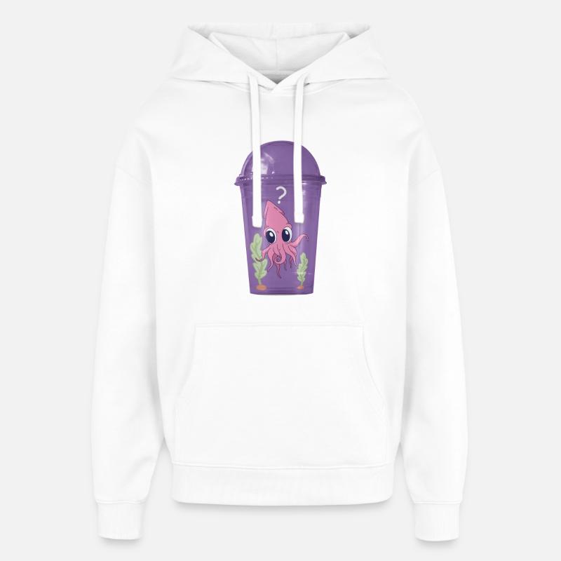 Calmar dans la tasse - Sweat à capuche unisexe Stanley/Stella Oversized - blanc