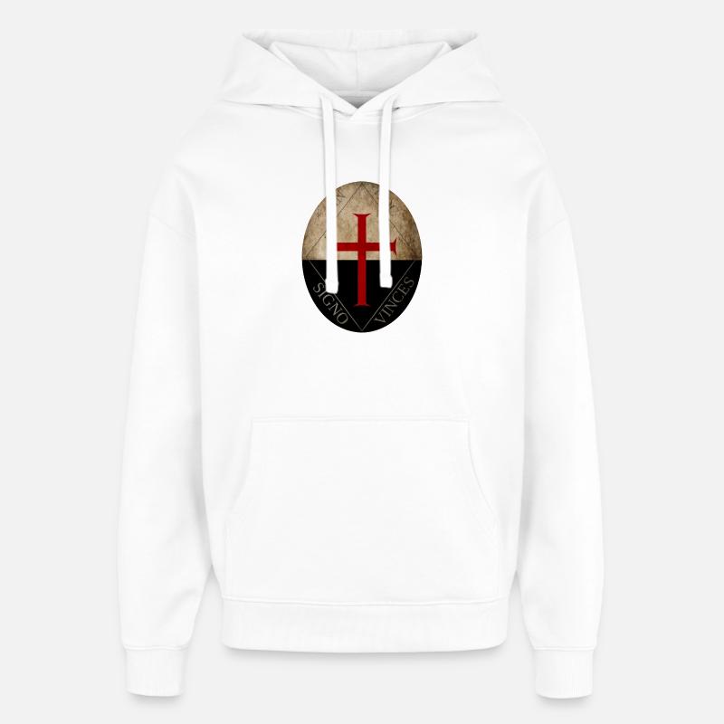Templiers - Sweat à capuche unisexe Stanley/Stella Oversized - blanc