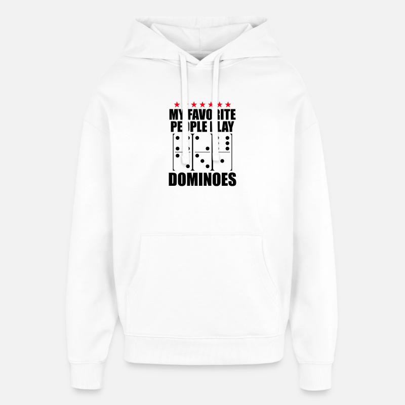 Conception de domino - Sweat à capuche unisexe Stanley/Stella Oversized - blanc