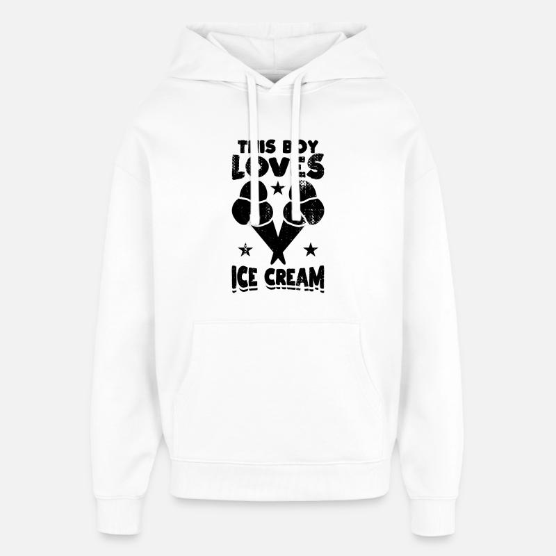 Garçon de crème glacée - Sweat à capuche unisexe Stanley/Stella Oversized - blanc