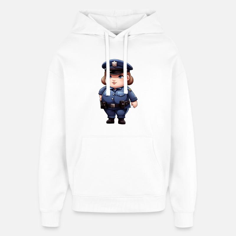 Grosse policière - Sweat à capuche unisexe Stanley/Stella Oversized - blanc