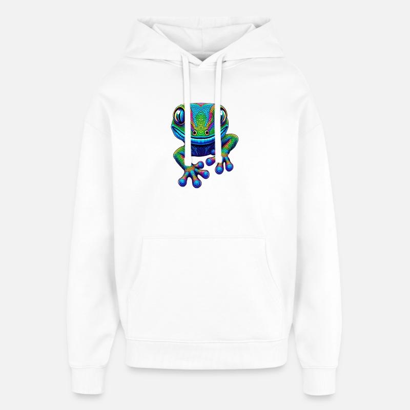 Gecko - Sweat à capuche unisexe Stanley/Stella Oversized - blanc