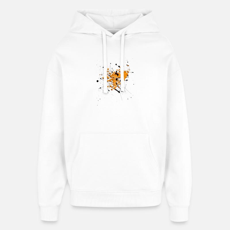 Orange.Splash - Oversized Unisex Hoodie von Stanley/Stella - Weiß