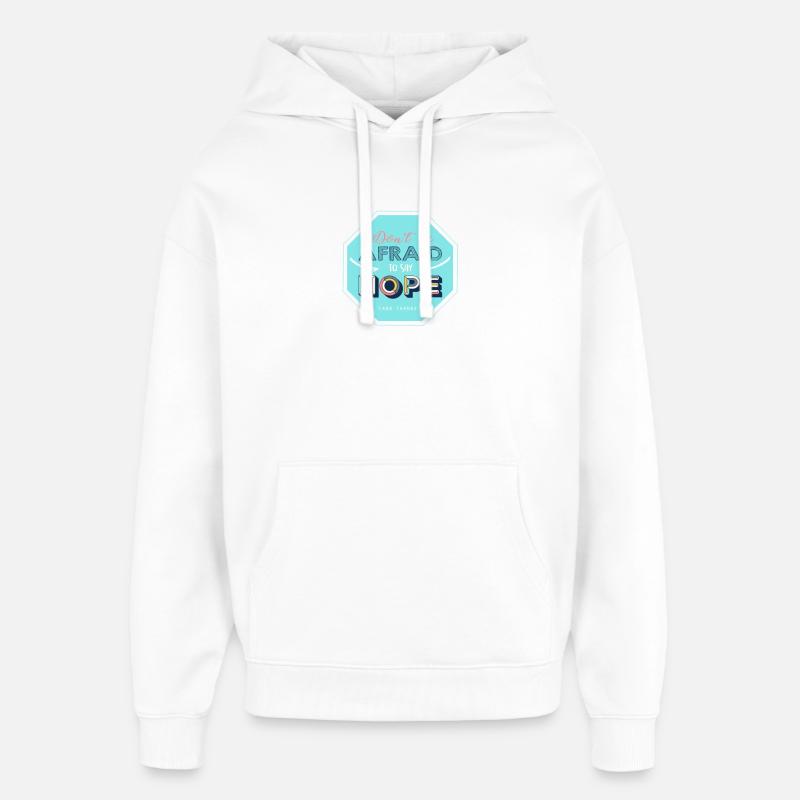 Nope design - Sweat à capuche unisexe Stanley/Stella Oversized - blanc