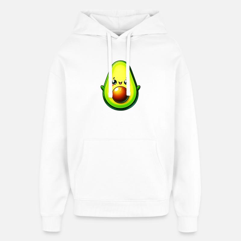 Avocat - Sweat à capuche unisexe Stanley/Stella Oversized - blanc