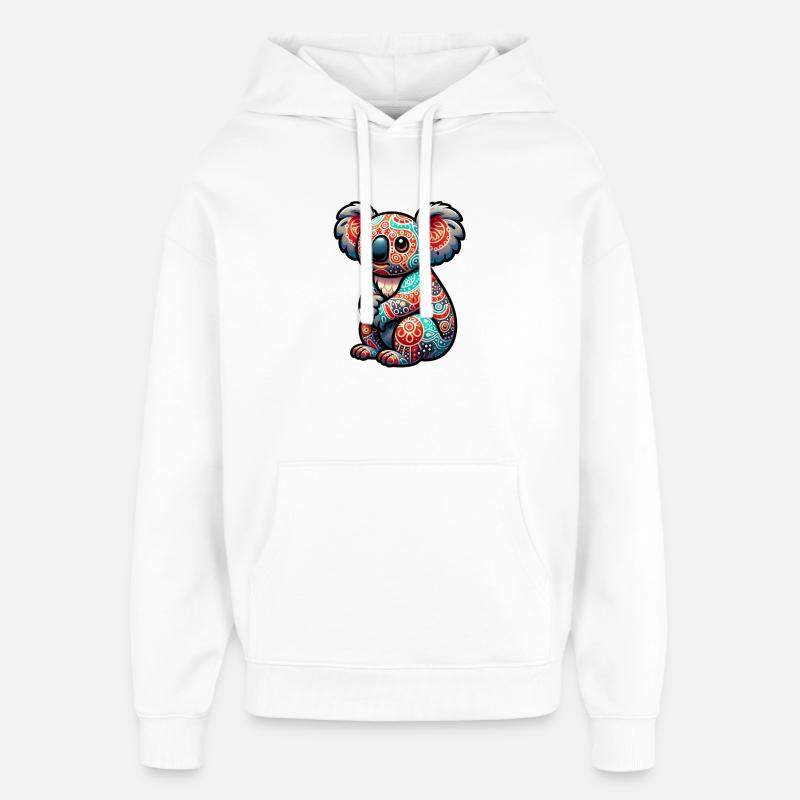 Koala - Sweat à capuche unisexe Stanley/Stella Oversized - blanc