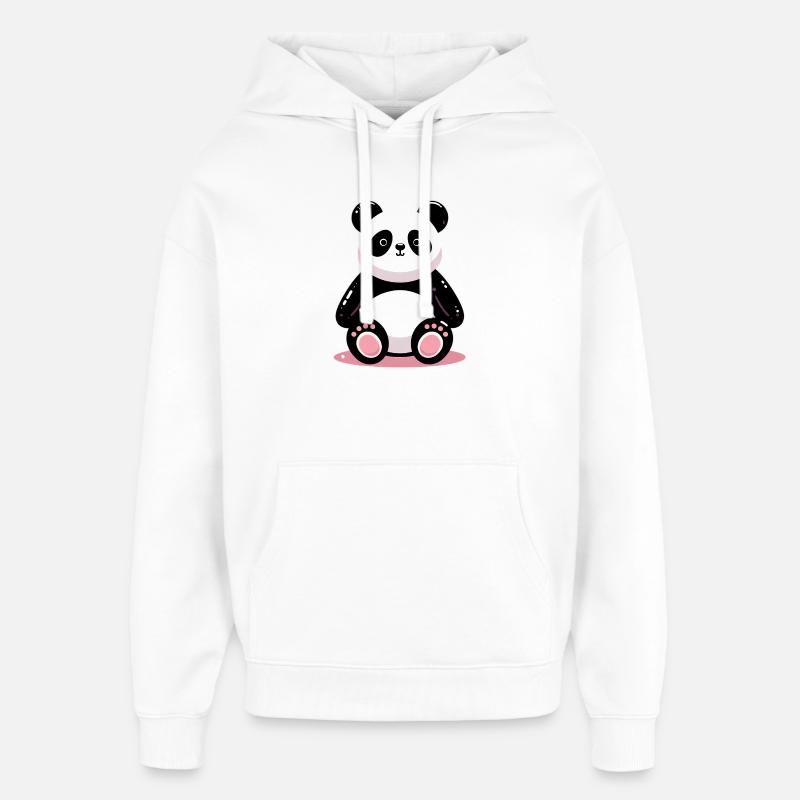 Panda - Sweat à capuche unisexe Stanley/Stella Oversized - blanc
