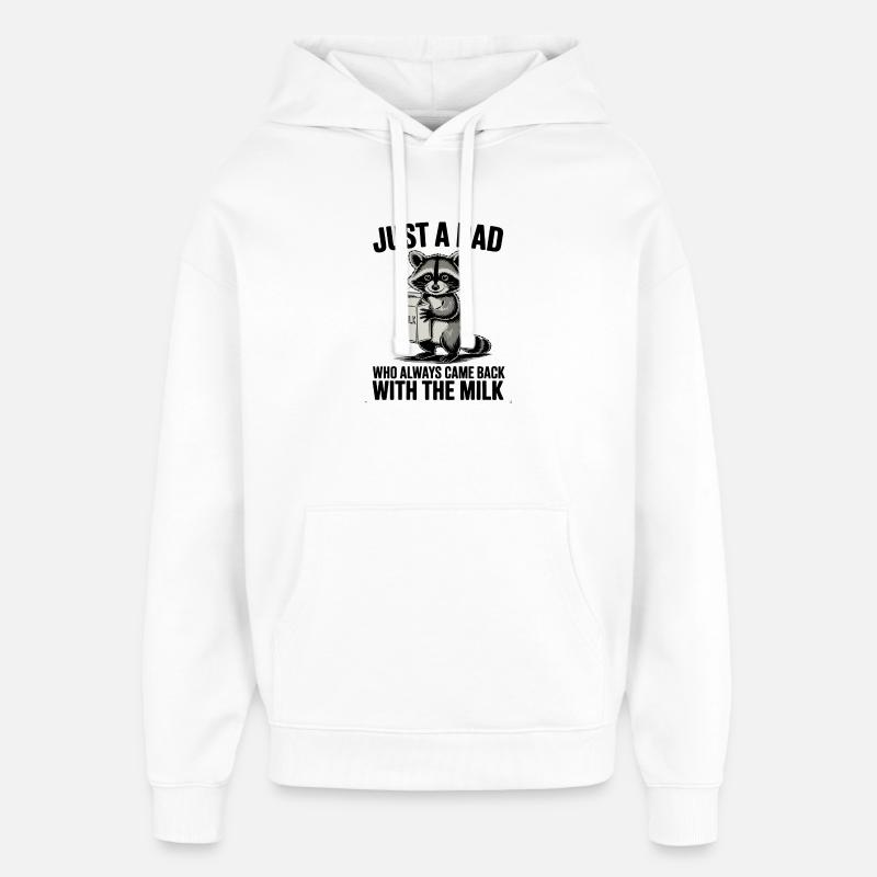 Funny Dad Joke Milk Comeback Design - Sweat à capuche unisexe Stanley/Stella Oversized - blanc