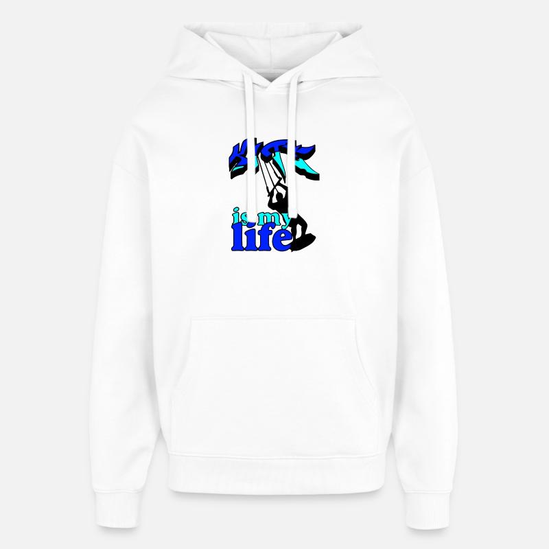 King is my life Graffiti - Sweat à capuche unisexe Stanley/Stella Oversized - blanc
