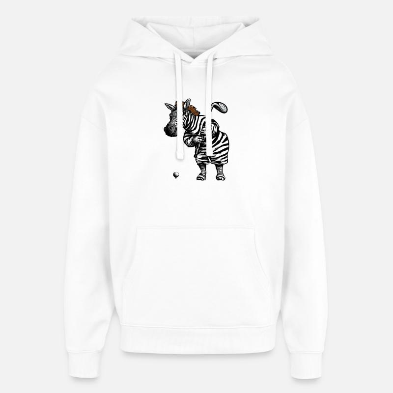 Zebra Golf - Sweat à capuche unisexe Stanley/Stella Oversized - blanc