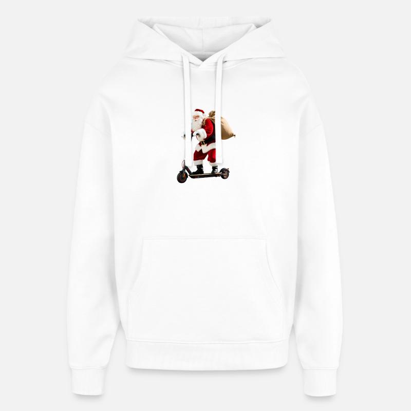 Weihnachtsmann auf Roller - Oversized Unisex Hoodie von Stanley/Stella - Weiß