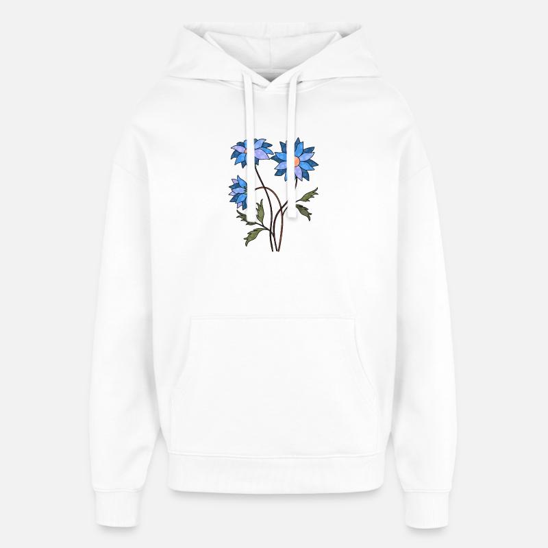 Fleur - Sweat à capuche unisexe Stanley/Stella Oversized - blanc