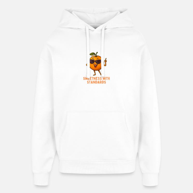 Charme orange avec standards - Sweat à capuche unisexe Stanley/Stella Oversized - blanc