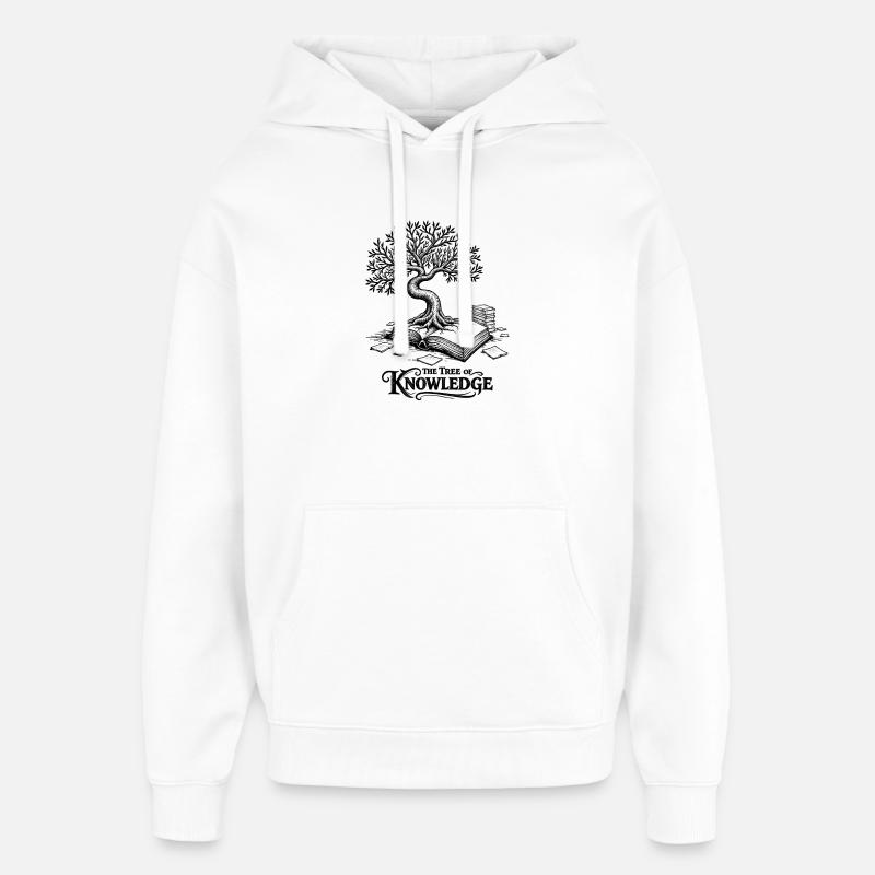 L’Arbre de la Connaissance - Sweat à capuche unisexe Stanley/Stella Oversized - blanc