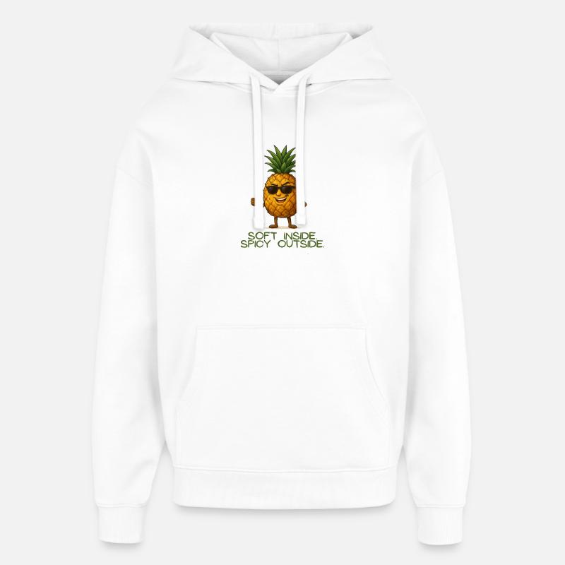 Ananas avec style Intérieur doux - Sweat à capuche unisexe Stanley/Stella Oversized - blanc