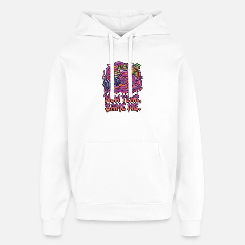 Nouvelle année, la même moi - Sweat à capuche unisexe Stanley/Stella Oversized - blanc