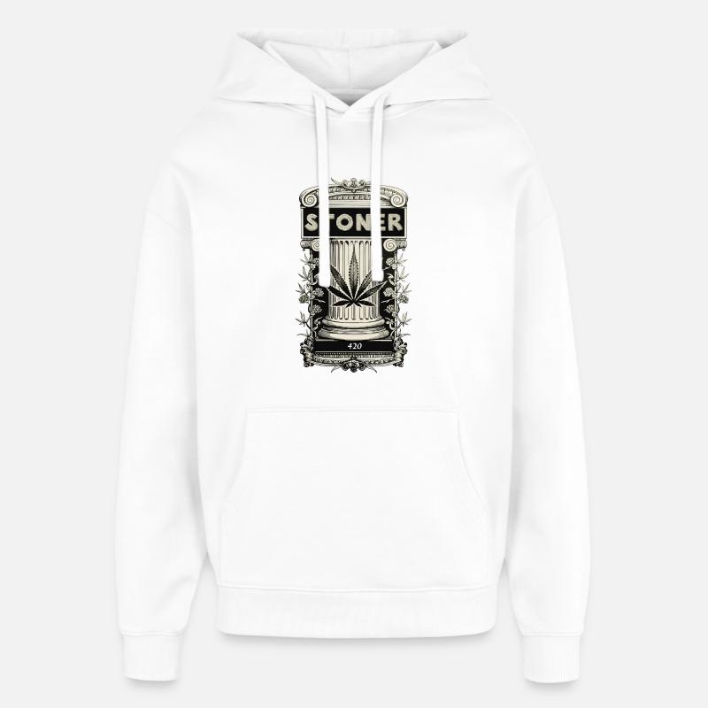 Stoner - Sweat à capuche unisexe Stanley/Stella Oversized - blanc