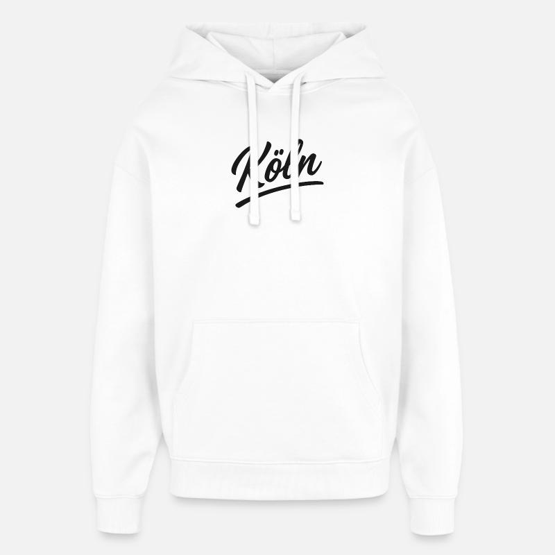 KölnScript Signature - Sweat à capuche unisexe Stanley/Stella Oversized - blanc