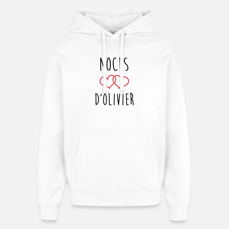 Noces d'Olivier 59 ans de mariage - Sweat à capuche unisexe Stanley/Stella Oversized - blanc