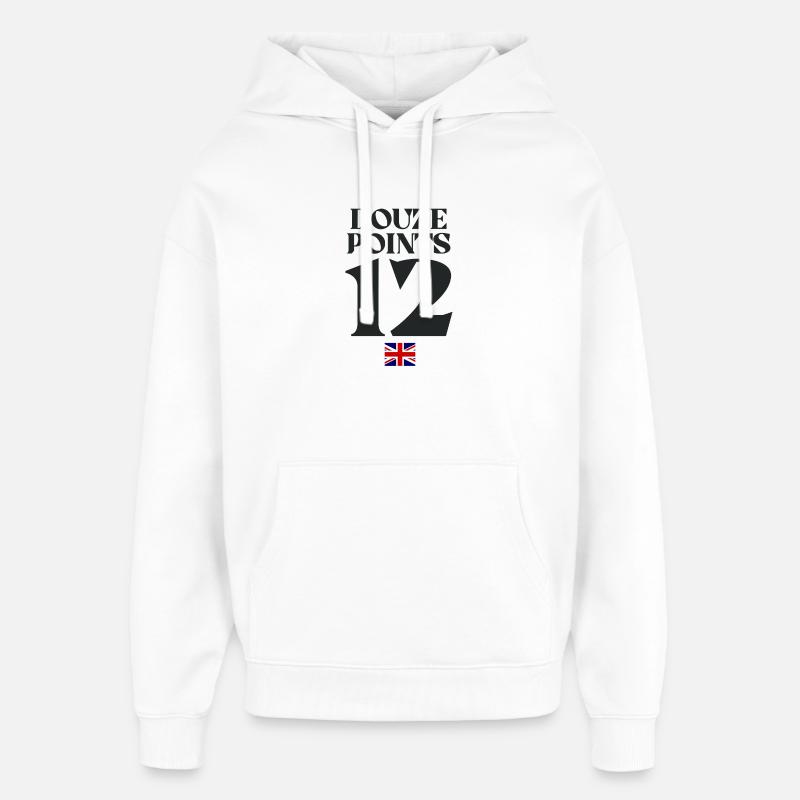 Douze Points Eurovision - Sweat à capuche unisexe Stanley/Stella Oversized - blanc