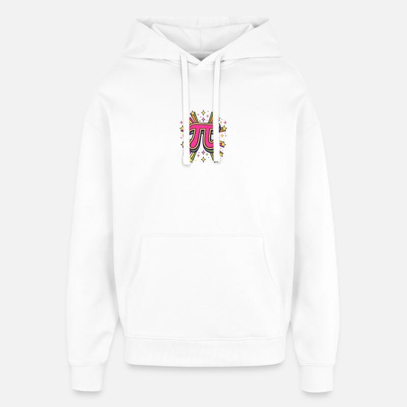 Explosion de Pi Pop Art - Sweat à capuche unisexe Stanley/Stella Oversized - blanc