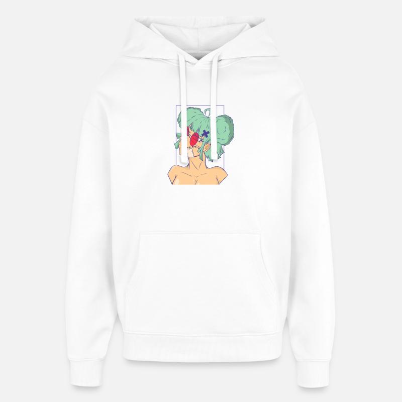 Nezu - Sweat à capuche unisexe Stanley/Stella Oversized - blanc