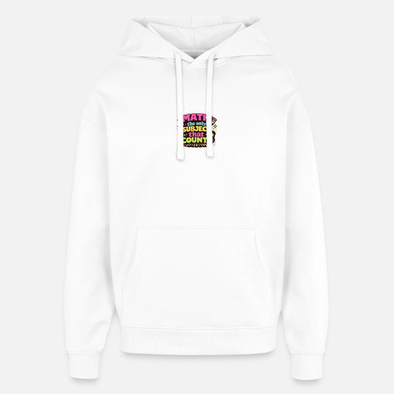 Math Counts : un design rétro vibrant - Sweat à capuche unisexe Stanley/Stella Oversized - blanc