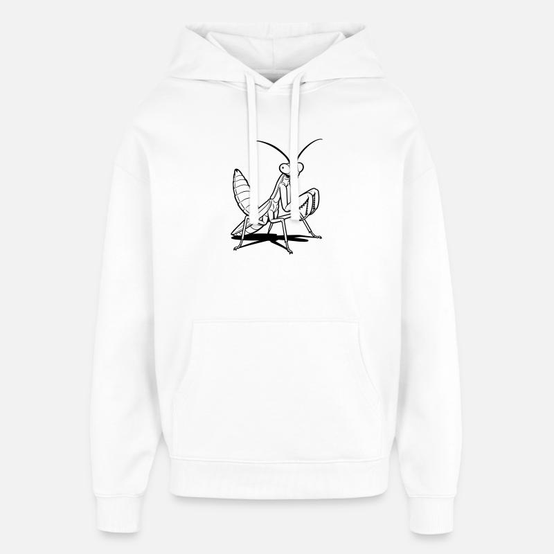 Gottesanbeterin - Oversized Unisex Hoodie von Stanley/Stella - Weiß