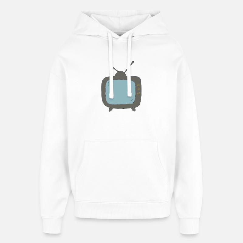Style de bande dessinée TV - Sweat à capuche unisexe Stanley/Stella Oversized - blanc