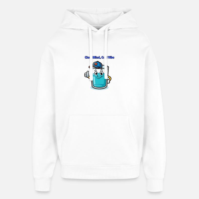 Clear Mind, Cool Vibe - Oversized Unisex Hoodie by Stanley/Stella - white