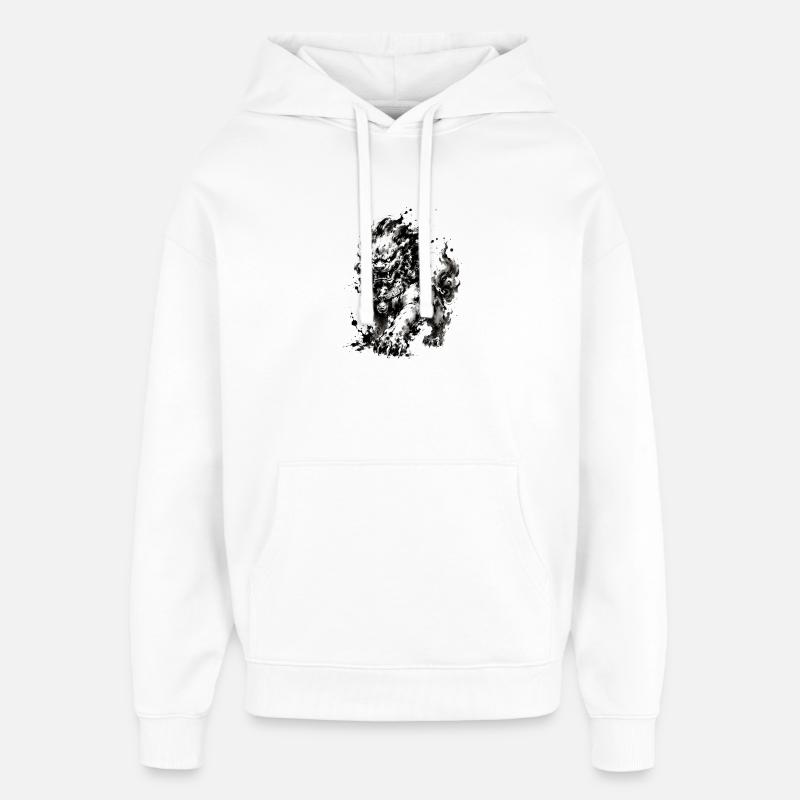 Ink Foo Chien Gardien - Sweat à capuche unisexe Stanley/Stella Oversized - blanc
